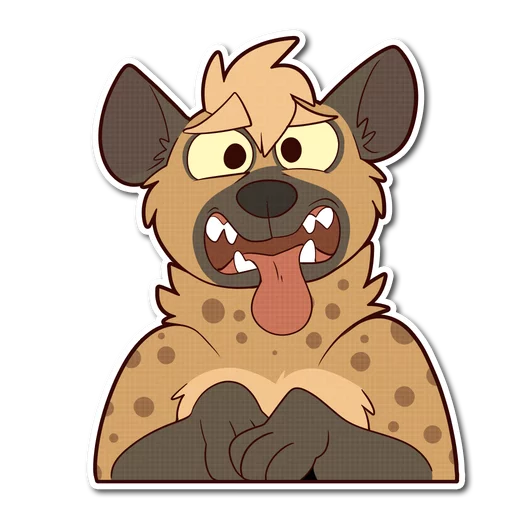 Telegram stikerlari Spotted Hyena