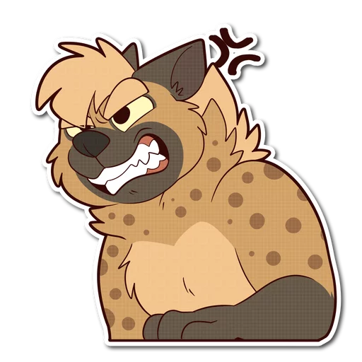 Spotted Hyena emoji 💢