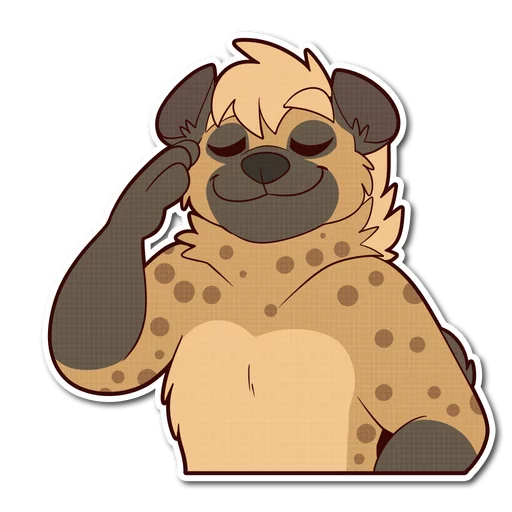 Spotted Hyena emoji 😌