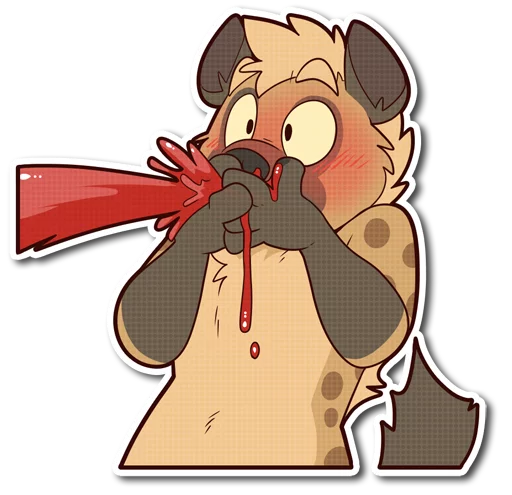 Telegram stiker «Spotted Hyena» 😳