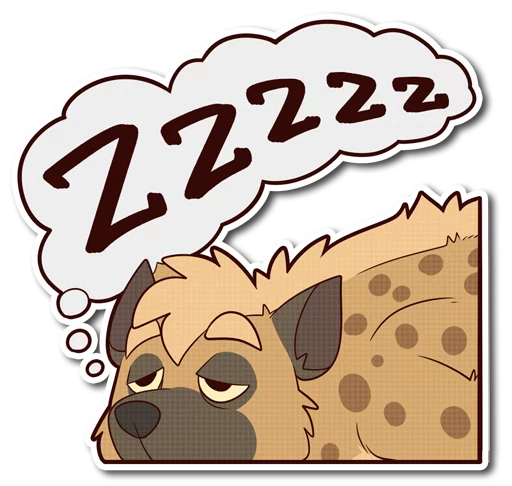 Spotted Hyena emoji 💤