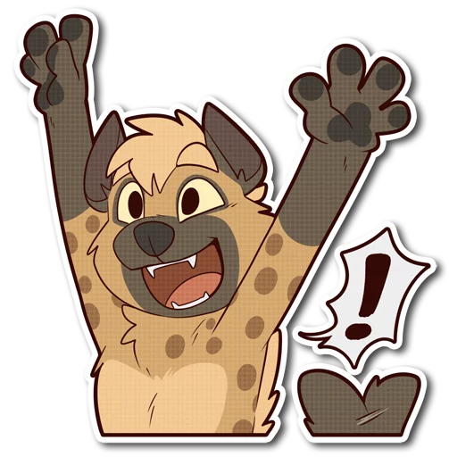 Spotted Hyena stiker ❗