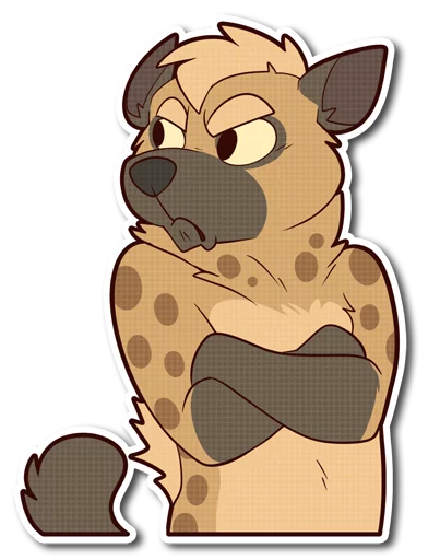 Spotted Hyena emoji 😠