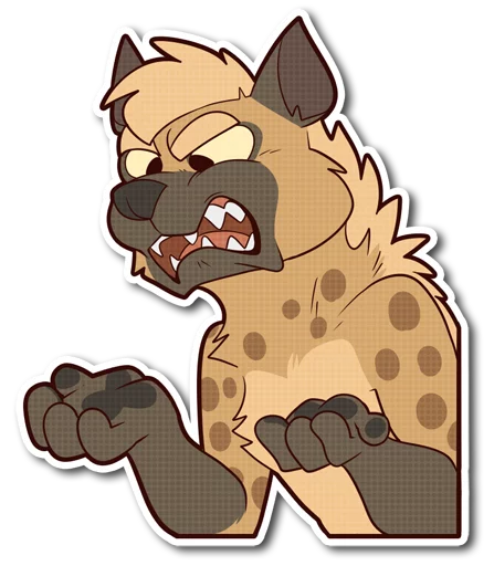 Spotted Hyena emoji 😤