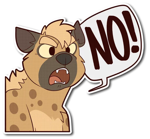 Telegram stiker «Spotted Hyena» ❌