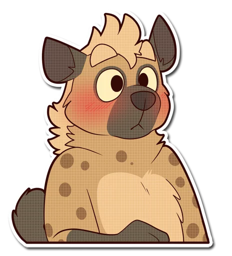 Spotted Hyena emoji 😳
