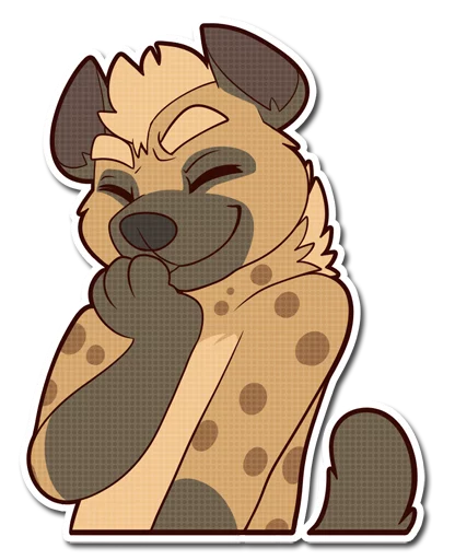 Spotted Hyena emoji 🤣