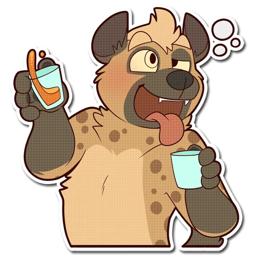 Spotted Hyena emoji 🍻
