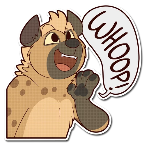 Telegram stiker «Spotted Hyena» 🗯
