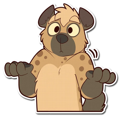 Spotted Hyena emoji 😕
