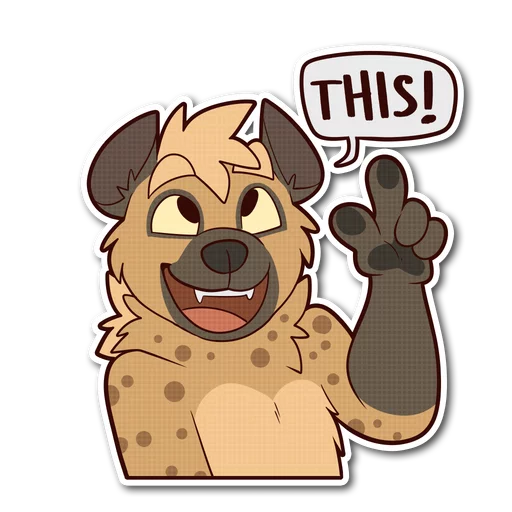 Spotted Hyena emoji 👆