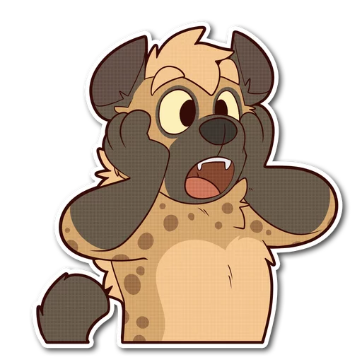 Spotted Hyena emoji 😮