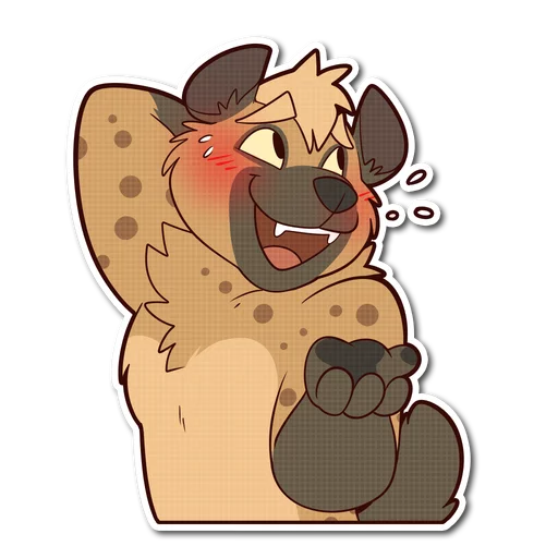 Spotted Hyena emoji 😰