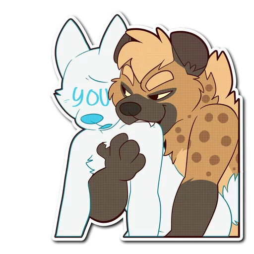 Telegram stiker «Spotted Hyena» 👅