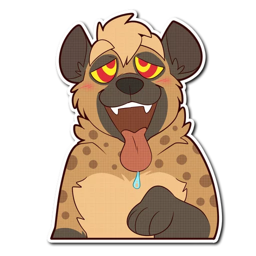 Spotted Hyena emoji 🤤