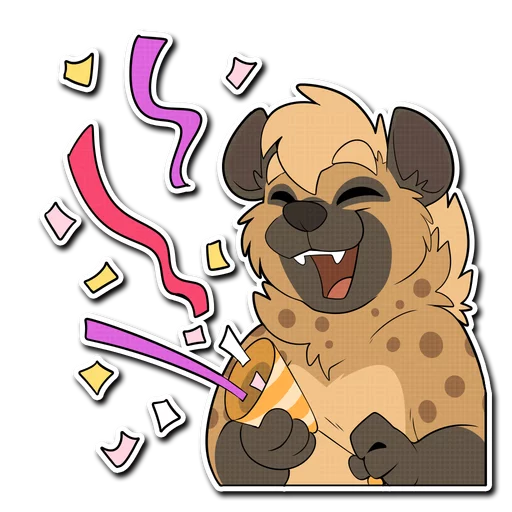 Spotted Hyena emoji 🎉