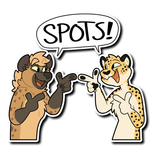 Spotted Hyena emoji 👈