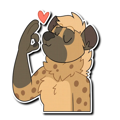 Telegram stiker «Spotted Hyena» ❤️