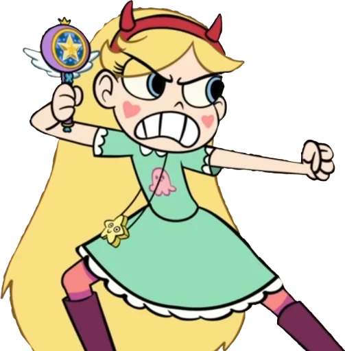 Telegram stiker «Звездная принцесса против сил зла» 😡