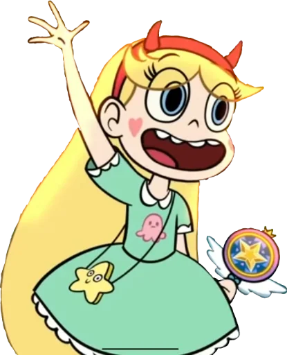 Telegram stiker «Звездная принцесса против сил зла» ✋