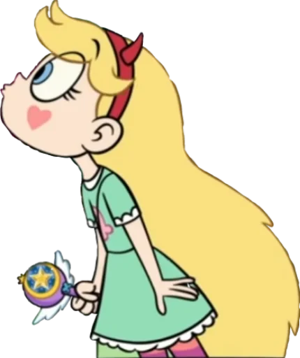 Telegram Sticker «Звездная принцесса против сил зла» 😗
