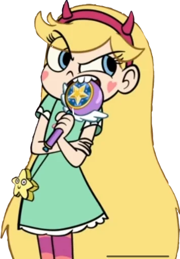 Telegram stiker «Звездная принцесса против сил зла» 🤔