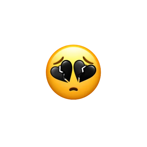 Чёрные стикеры emoji 🥺