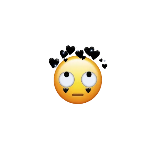 Чёрные стикеры emoji 🙄