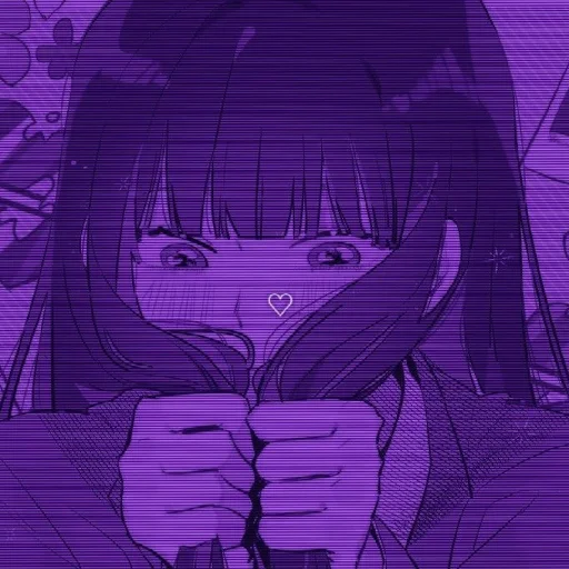 Telegram stiker «Violet (anime chan)» 💜