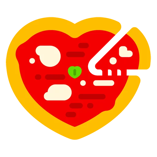 Telegram Sticker «Made With Love» 🍕