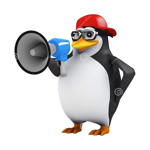 Стикер Telegram «Dank 3d stock penguins» 