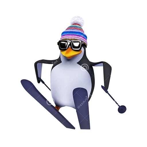 Telegram stiker «Dank 3d stock penguins» ⛷