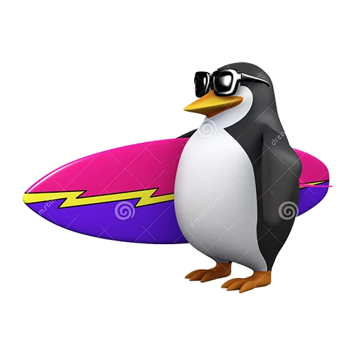 Стікер Telegram «Dank 3d stock penguins» 🏄