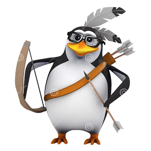 Telegram stiker «Dank 3d stock penguins» 🏹