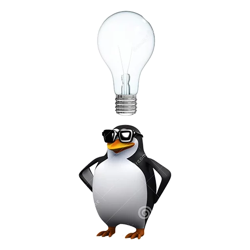 Telegram Sticker «Dank 3d stock penguins» 💡