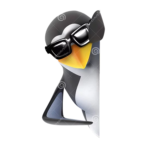 Telegram stiker «Dank 3d stock penguins» 😎
