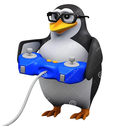 Telegram Sticker «Dank 3d stock penguins» 🎮