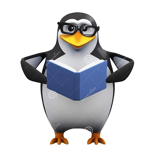 Стікер Telegram «Dank 3d stock penguins» 📕