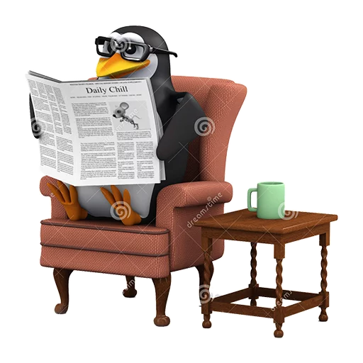 Стікер Telegram «Dank 3d stock penguins» 📰