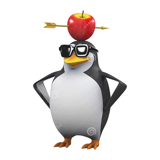 Telegram Sticker «Dank 3d stock penguins» 🍎