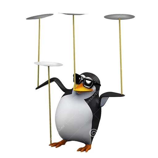 Эмодзи Dank 3d stock penguins 🍽