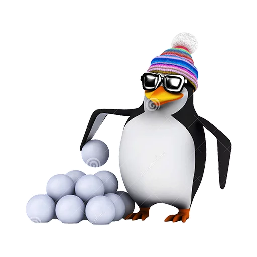 Telegram stiker «Dank 3d stock penguins» ☃