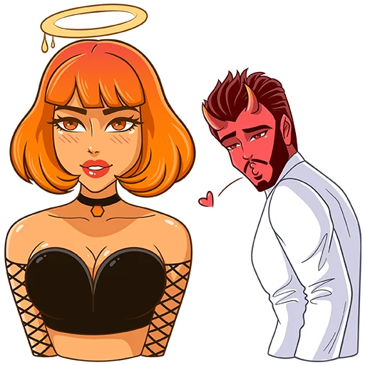 Chili Devil & Honey Angel emoji 😘