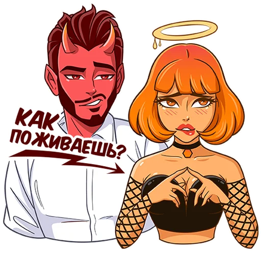 Chili Devil & Honey Angel sticker 😉