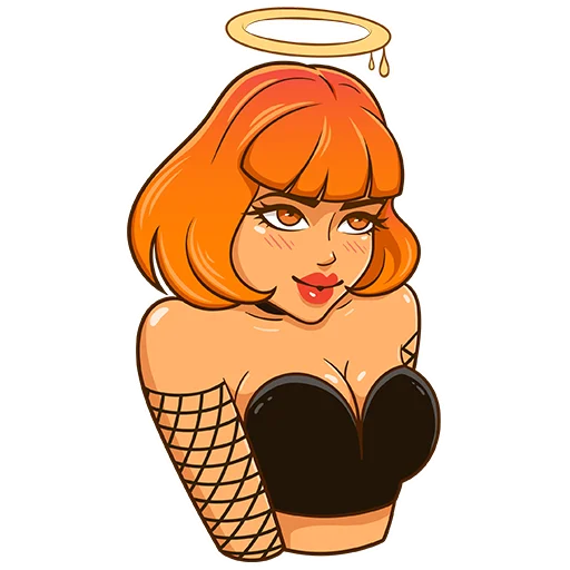 Telegram stiker «Chili Devil & Honey Angel» ☺️