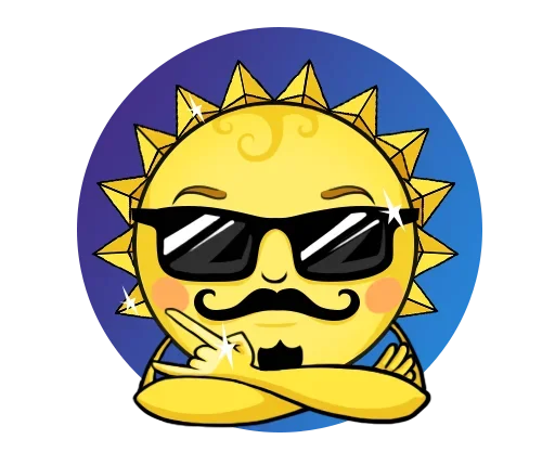 Telegram Sticker «Sun» 😎