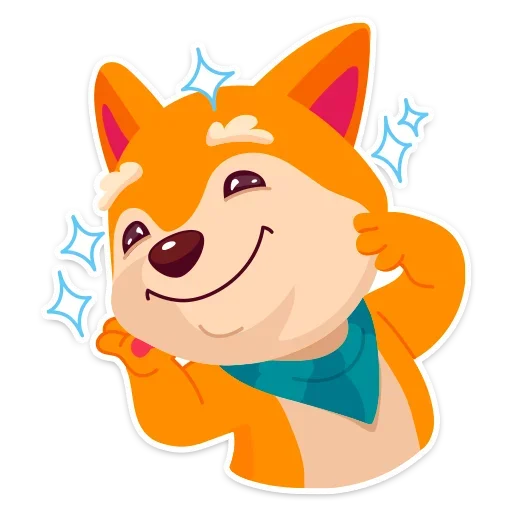 Telegram Sticker «Пёсик Санни» ☺️