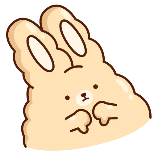 Стикер Telegram «Кролик Супчик» 👎
