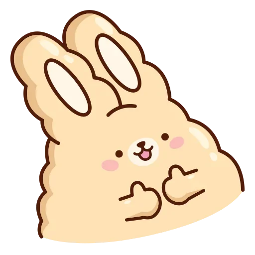Telegram stiker «Кролик Супчик» 👍