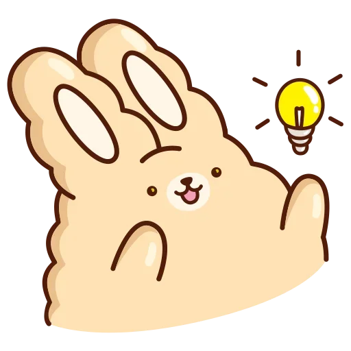 Telegram stiker «Кролик Супчик» 💡